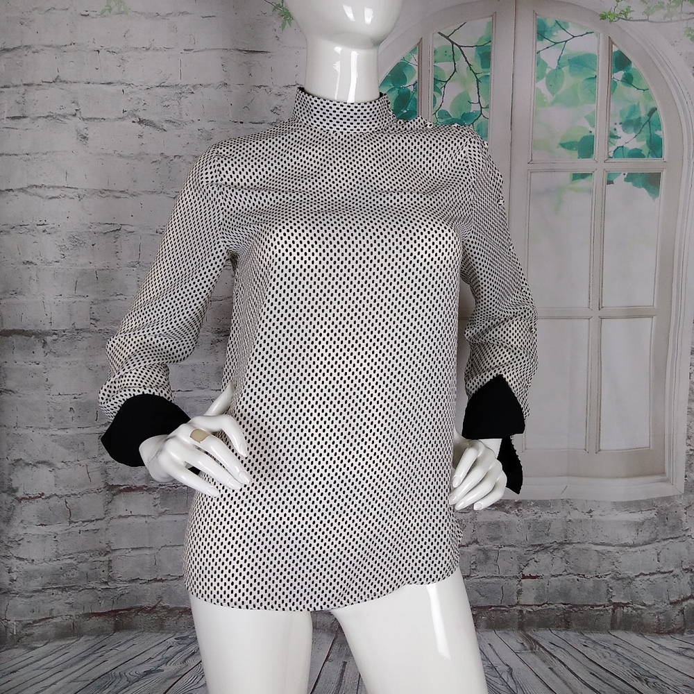 Who What Wear Women's XS Polka Dot Top